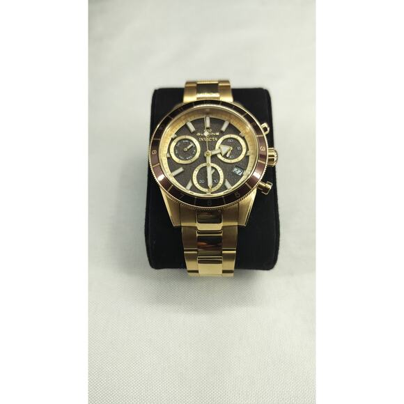 GLYCINE x INVICTA Men's Watch Quartz 5 Elements Gold - Picture 3 of 14